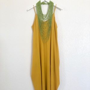 Mustard Yellow Maxi Dress WITH POCKETS!!